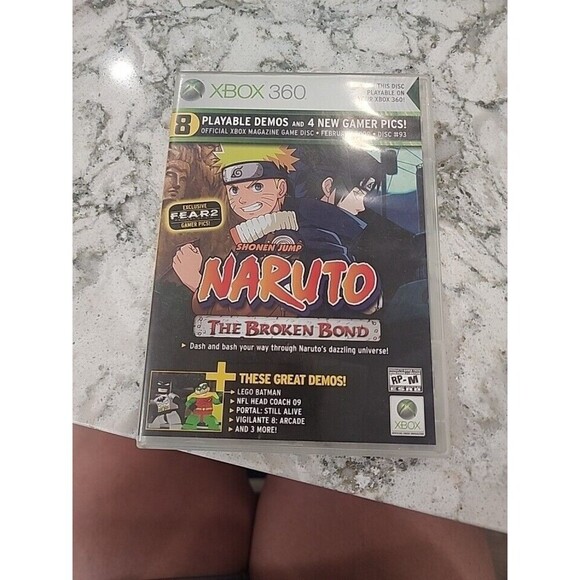 Naruto The Broken Bond (Xbox 360 Shonen Jump)Tested Demo Rare FREE SHIPPING - Picture 1 of 4